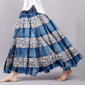 Vintage Bohemian Floral Patchwork Linen Skirt elevenforest