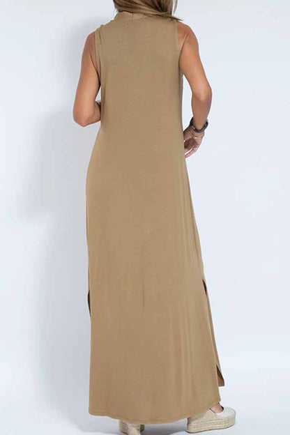 Street Patchwork V Neck Vest Dress Dresses