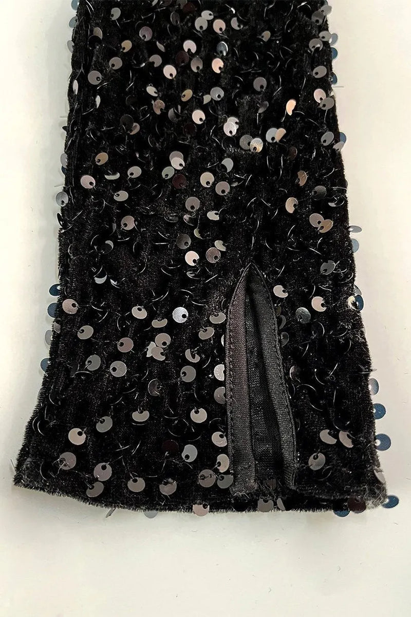 Lucia Sequins Sweetheart Mini Dress