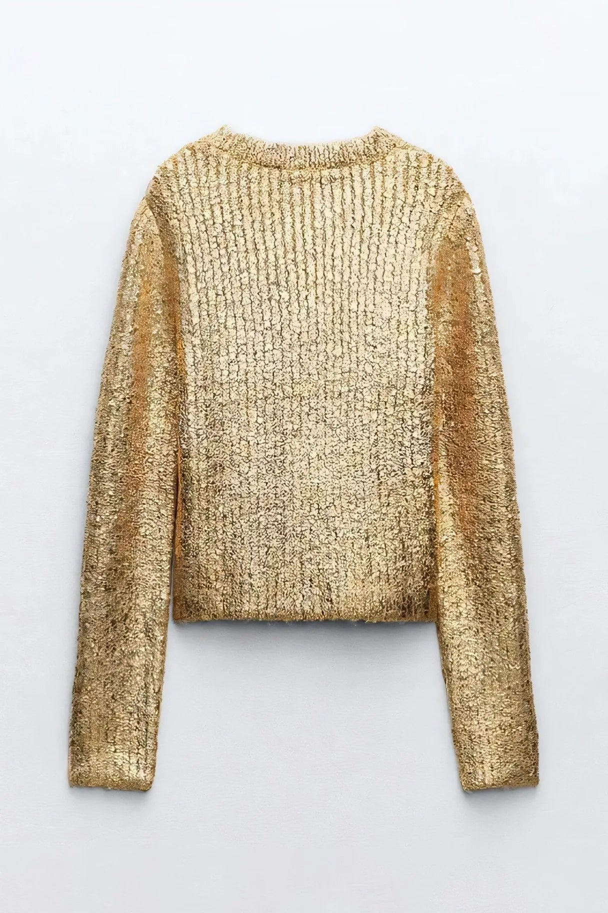Freda Textured Metallic Knit Sweater