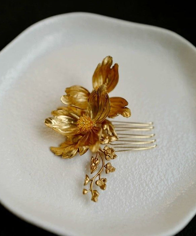 Gold Sterling Silver Overgild Iris Hairpin