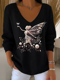 Women's Casual Pink Awareness Sweater elevenforest