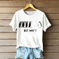 Comstylish Solitary Nihilist Penguin Minimalist T-shirt Short Sleeve