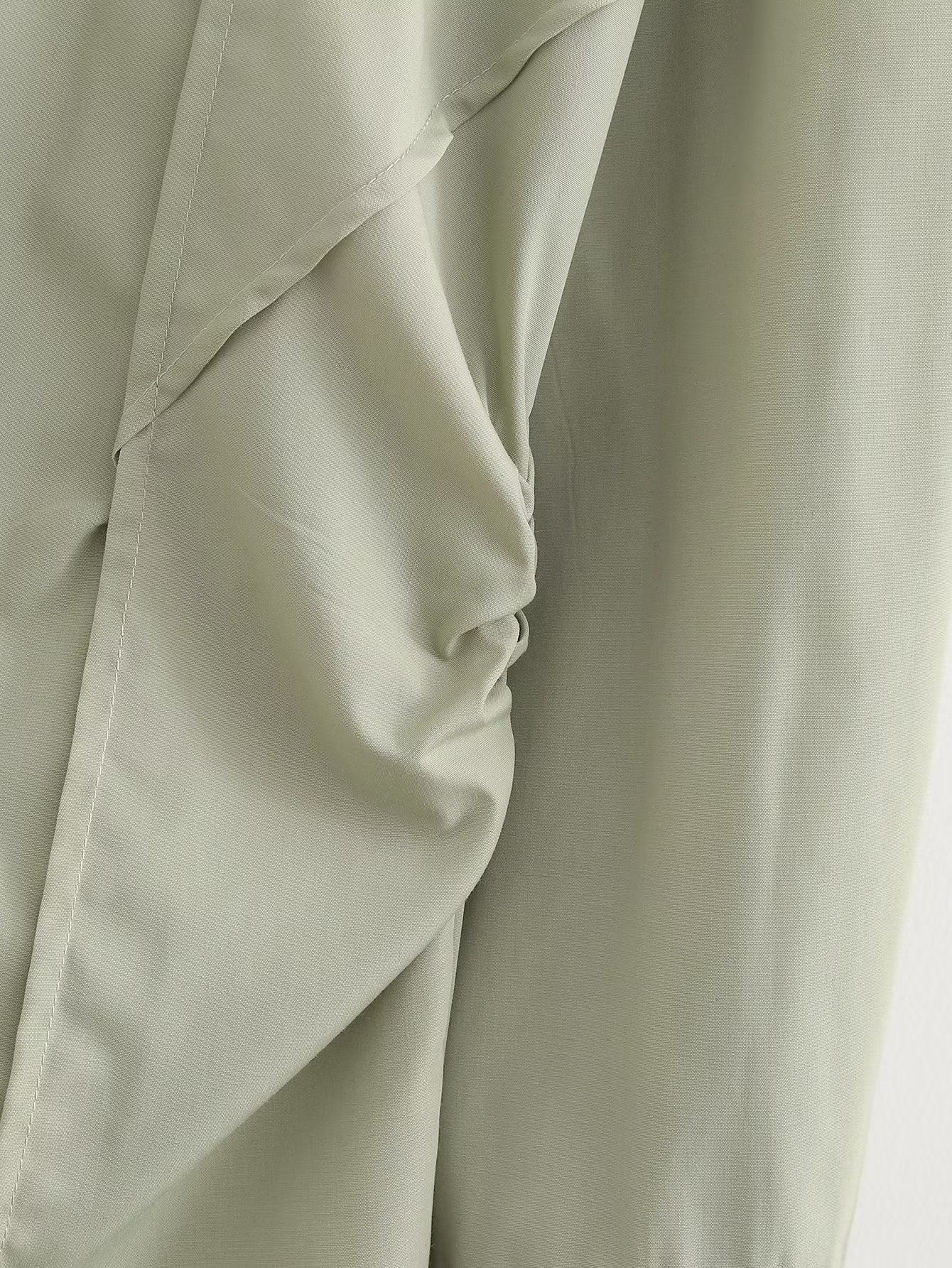 Niche Design Pinch Pleated Cardigan Blouse