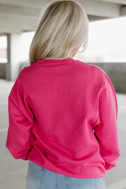 Strawberry Pink Cow Sequin Sweatshirt