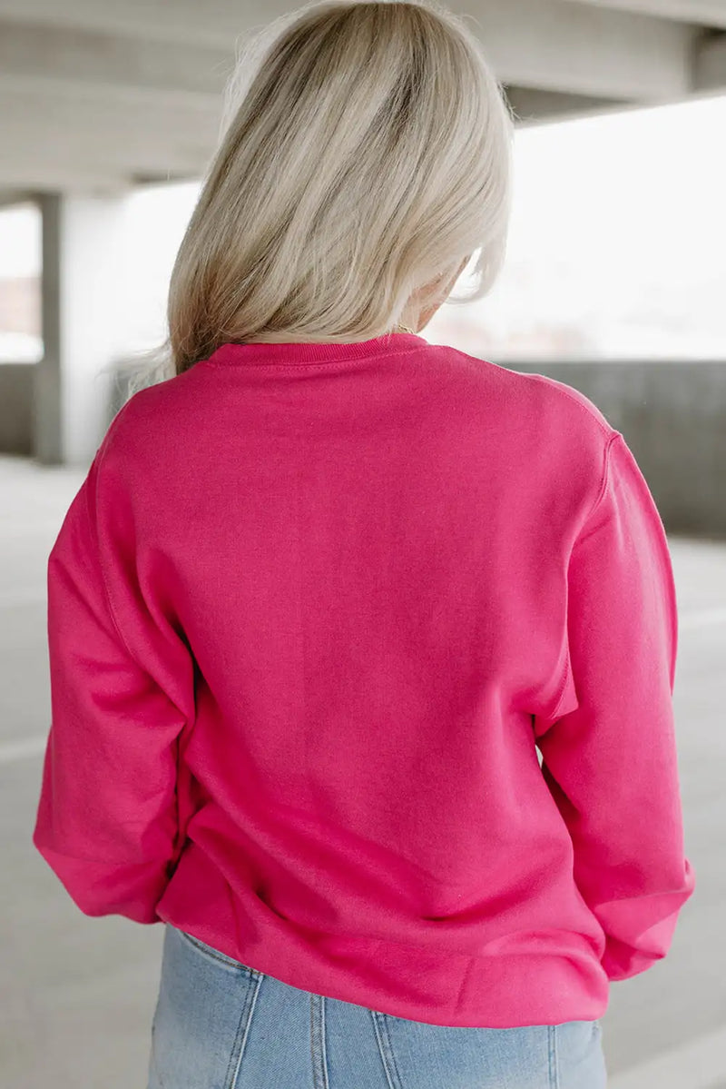 Strawberry Pink Cow Sequin Sweatshirt