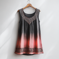 Women's Viking Celtic Knot Pattern Art Linen Sleeveless Top elevenforest