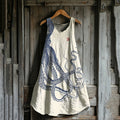 Japanese Octopus Art Linen Tank Dress elevenforest