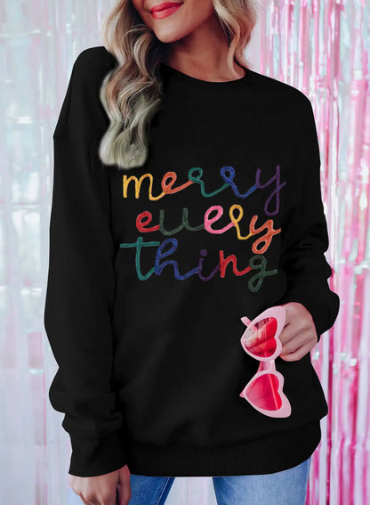Black Slogan Sweatshirt