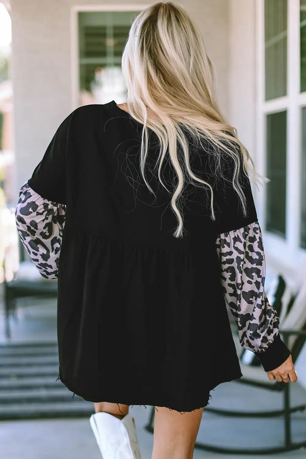 Leopard Ruffle Sweatshirt