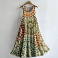 Vintage Ethnic Colorful Polka Dot Embellished Pattern Art Print Round