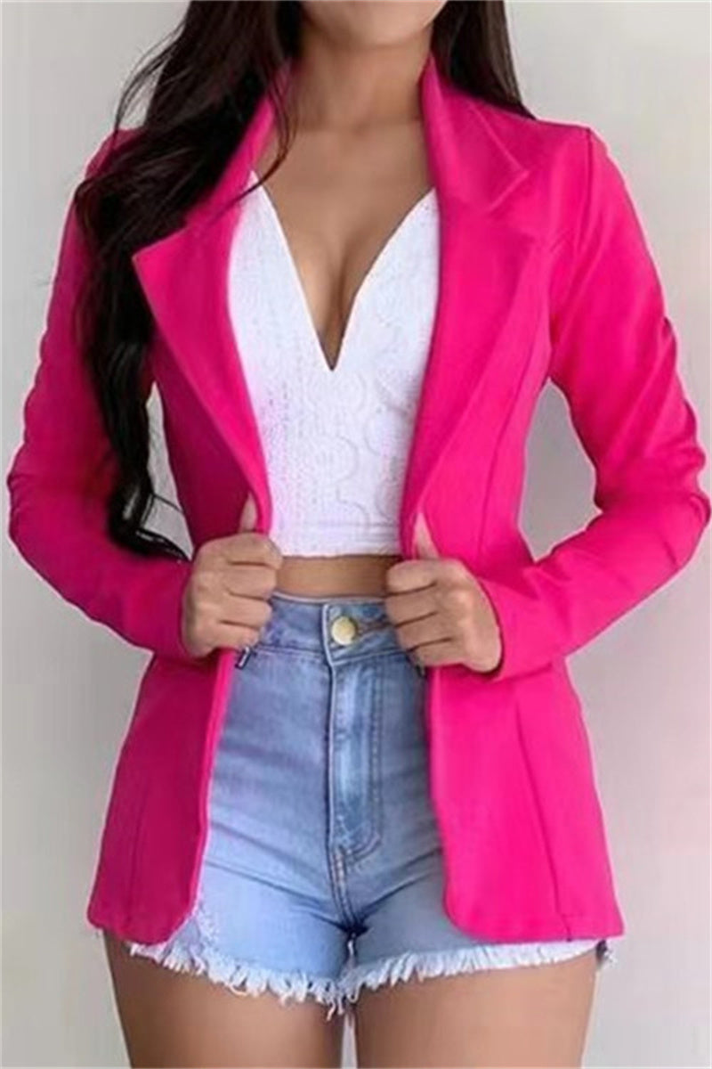 Cardigan Turndown Collar Outerwear