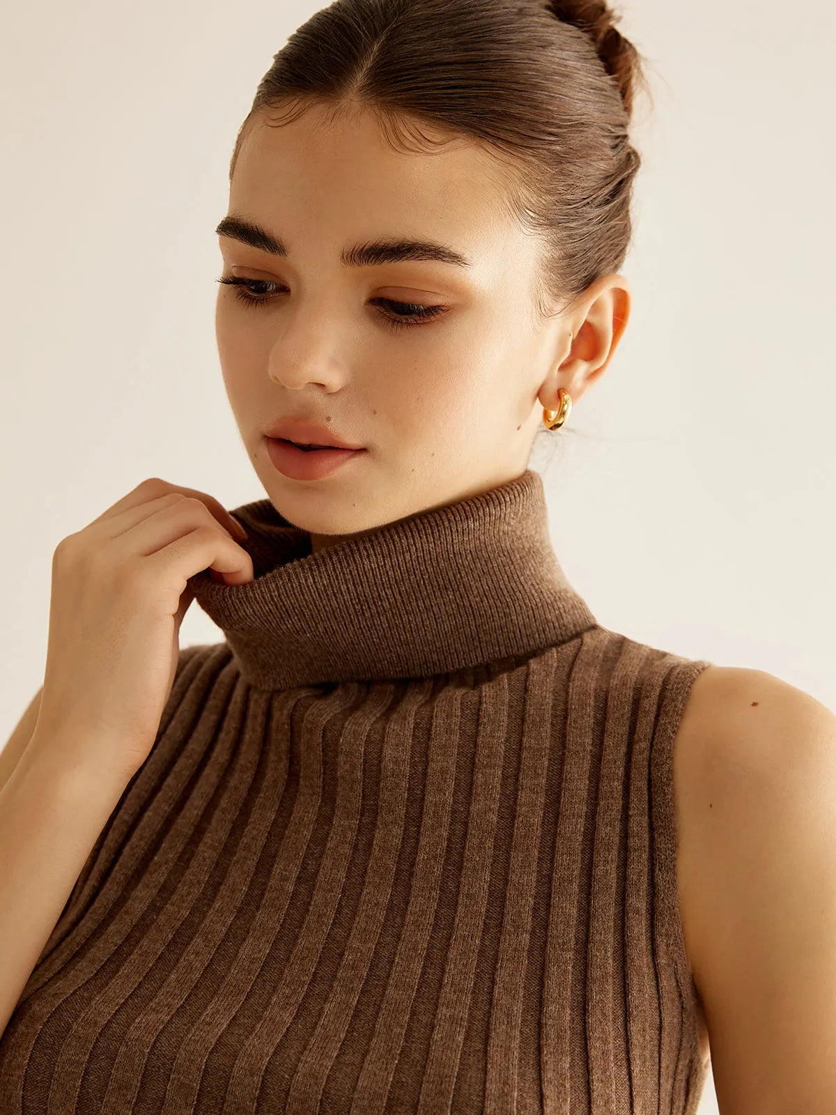 Wool-blend Turtleneck Sweater Vest