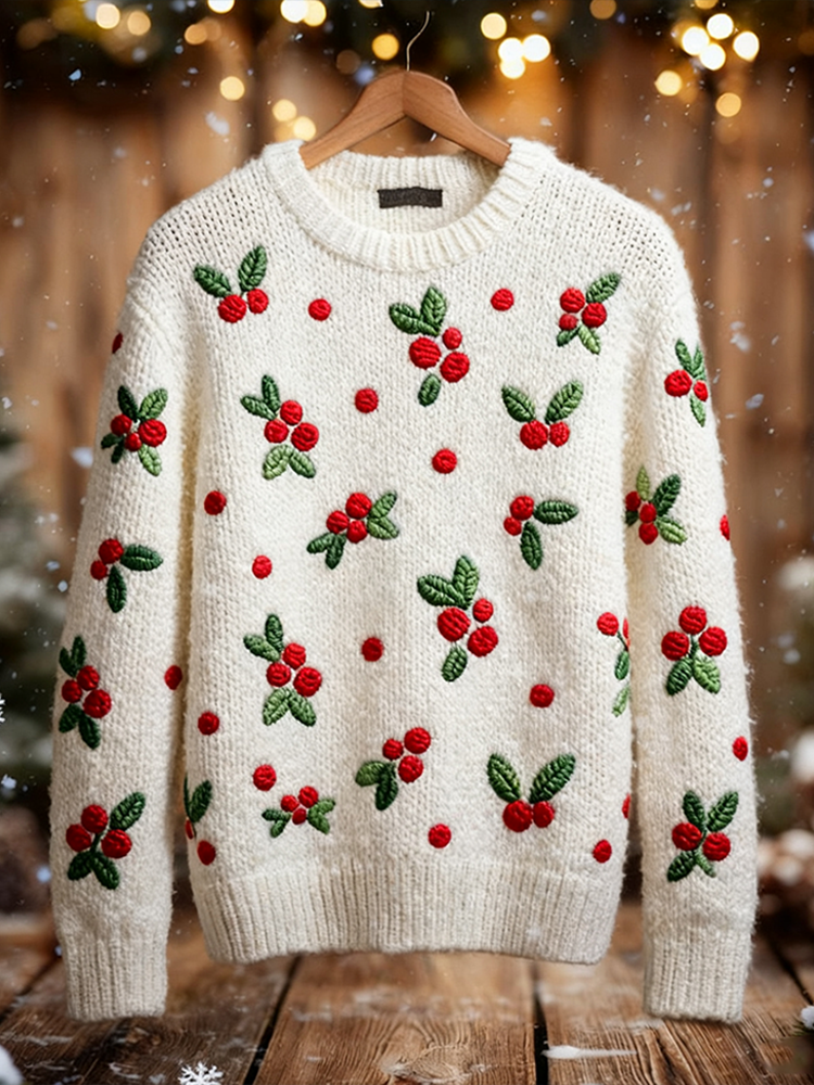 Comstylish Women's Retro Christmas Winter Warm Knitted Sweater