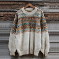 Men's Fairman Island Classic Pattern Knit Crew Neck Sweater elevenforest
