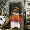 Comstylish Walk For Peace Aloka Dog In Gradient Art Linen Tunic