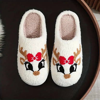 Christmas Tree Pattern Fuzzy Slippers Dr6521