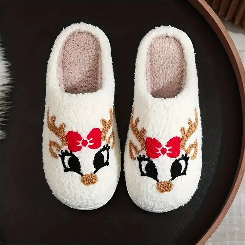 Christmas Tree Pattern Fuzzy Slippers Dr6521