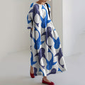 Women‘s Whale Art Linen Blend Casual Maxi Dress elevenforest
