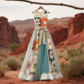 Women's Vintage Bohemia Floral Art Sleeveless Dress elevenforest