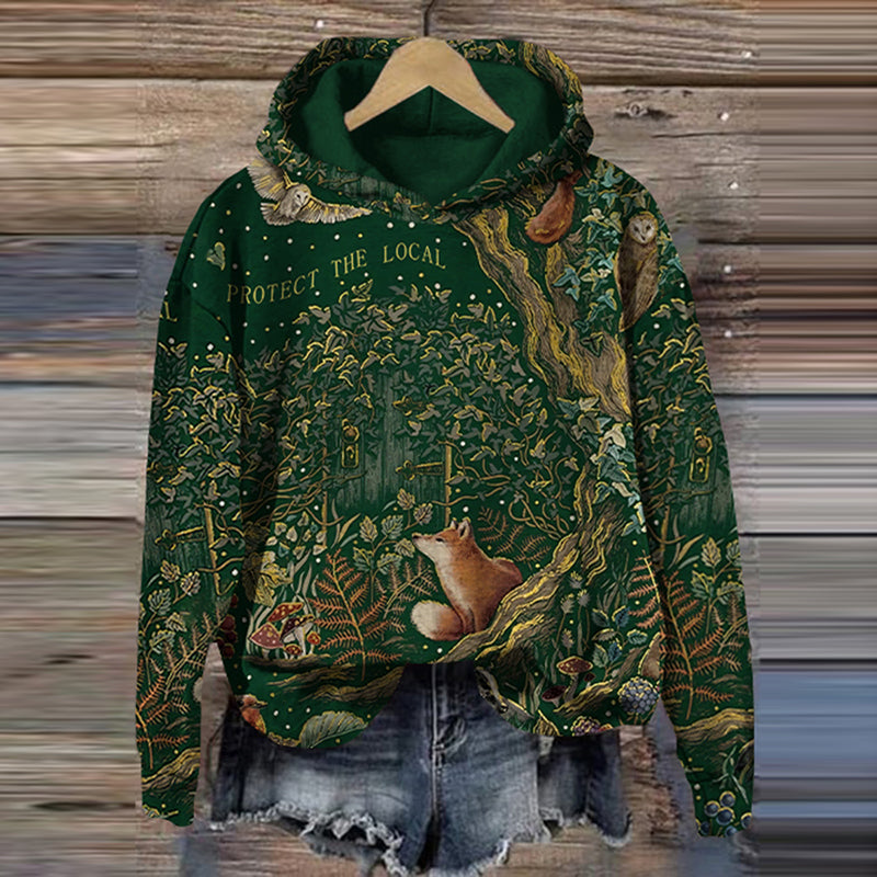 Comstylish Protect The Locals Animal Printed Casual Sweatshirt