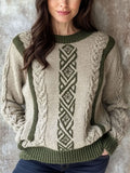 Vintage Irish Celtic Knot Knitted Cozy Jacquard Sweater elevenforest