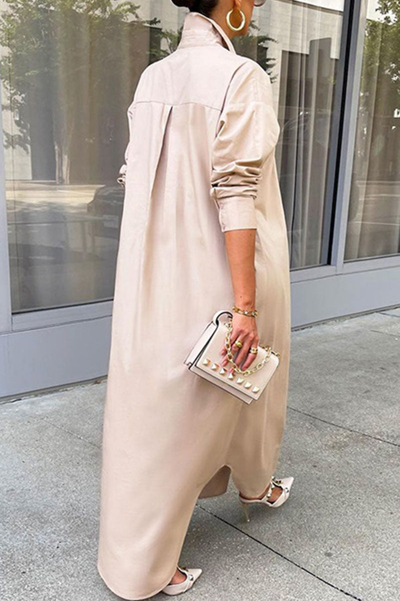 Patchwork Buckle Turndown Collar Tops