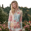 Boho Floral Patchwork Women's Hooded Sweatshirt elevenforest