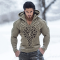Irish Celtic  Tree Of Life  Jacquard Cozy Knit Hooded Sweater elevenforest