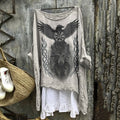 Women's Vintage Viking Wolf Pattern Casual Shirt elevenforest
