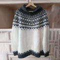 Vintage Fairman Island Jacquard Hooded Sweater elevenforest