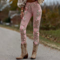 Women's Vintage Rose Floral Embroidery Art Loose Jeans elevenforest