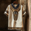Ankh Ancient Egyptian Eye Of Horus Linen Shirt elevenforest