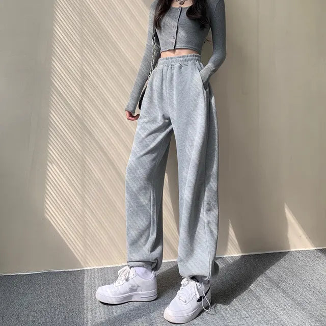 Oversize Sweatpants for High Waist Sports Pants Baggy Pants Female Joggers Harajuku Trousers