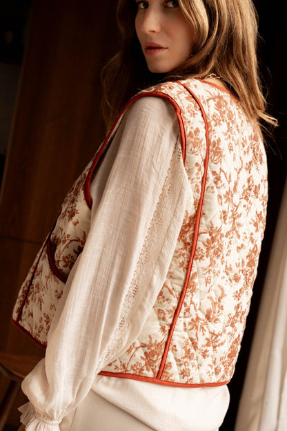 Printed Padded Waistcoat