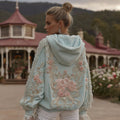 Women's Vintage Bohemian Floral Embroidered Casual Hoodie elevenforest