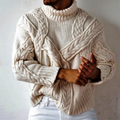 Vintage Knitted Jacquard warmth Turtleneck Sweater elevenforest