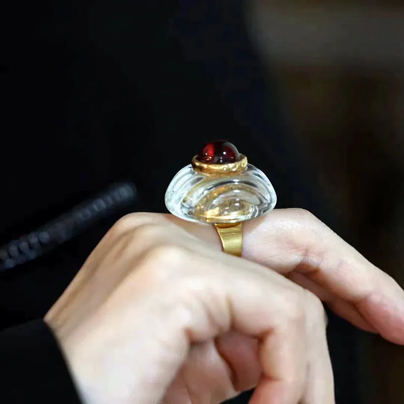 Glass Crystal Rings for