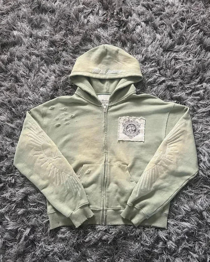 Dark Zipper Joined Hoodie