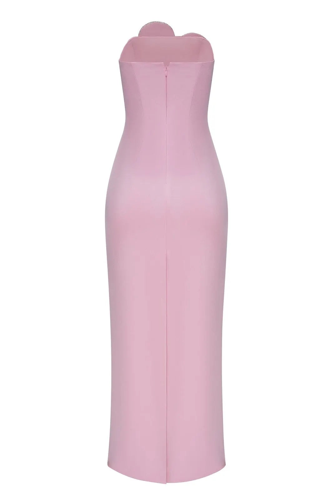 Claire Diamante Heart Strapless Maxi Dress