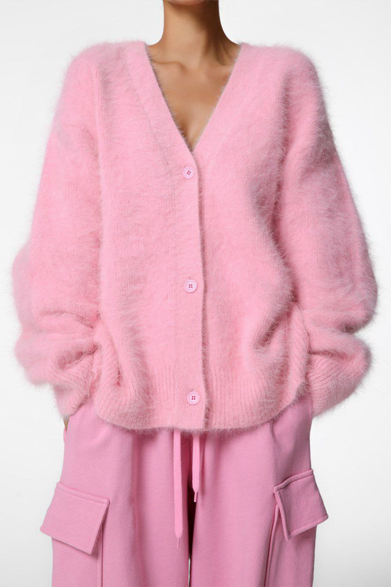 Celebrities Buttons V Neck Outerwear(5 Colors)