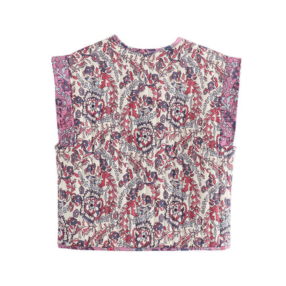 Printed Quilted Waistcoat