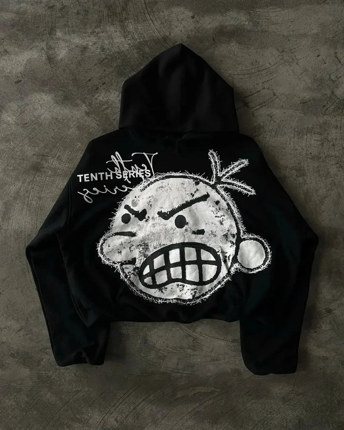 Dark Zipper Joined Hoodie