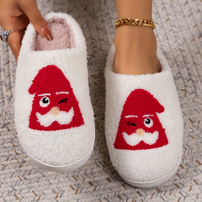 Christmas Tree Pattern Fuzzy Slippers Dr6521