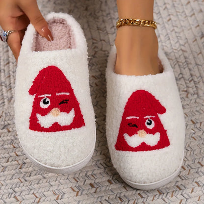 Christmas Tree Pattern Fuzzy Slippers Dr6521