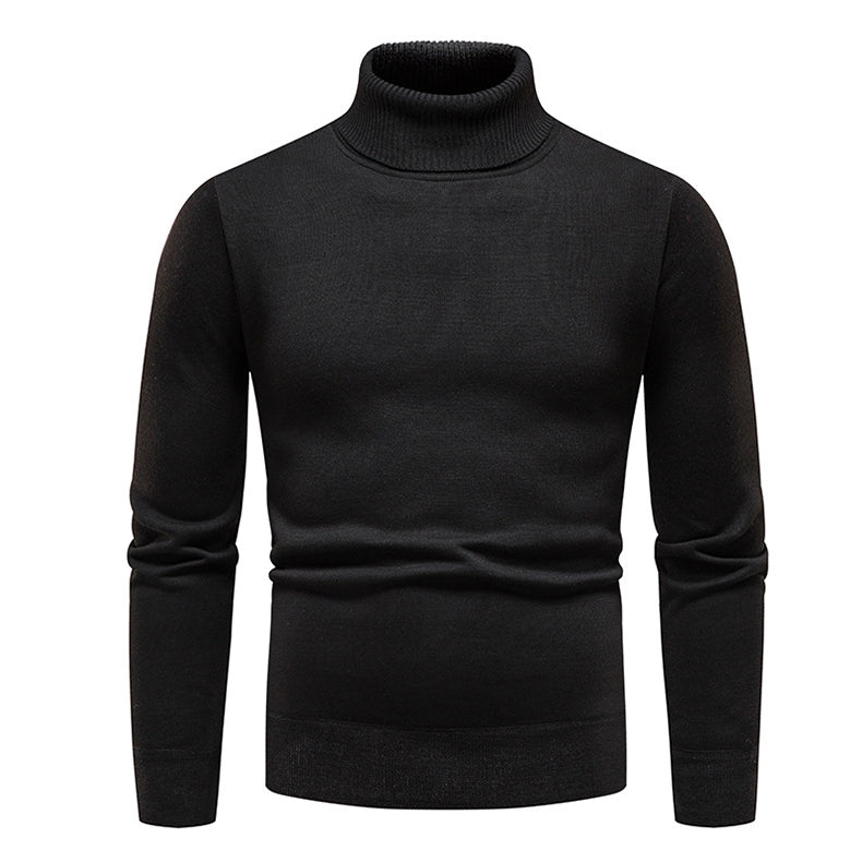 Men's Vintage Solid Knit Turtleneck Sweater elevenforest