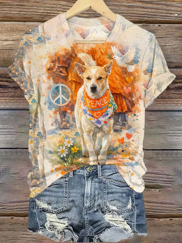 Comstylish Women's Walk For Peace Art Print T-shirt