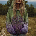 Women's Viking Style Tree Of Life Tie Dye Hoodie