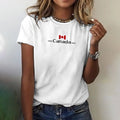 Women's Canada Maple Leaf Flag Short Sleeve T-shirt elevenforest