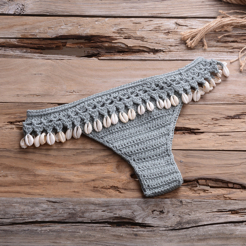 Personalized Hollow Out Cutout Beach Knitted Shell Pants for – Summer